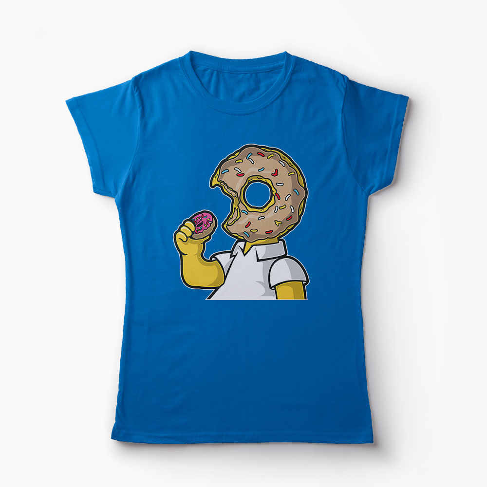 Tricou Homer Love Donut - Femei-Albastru Regal